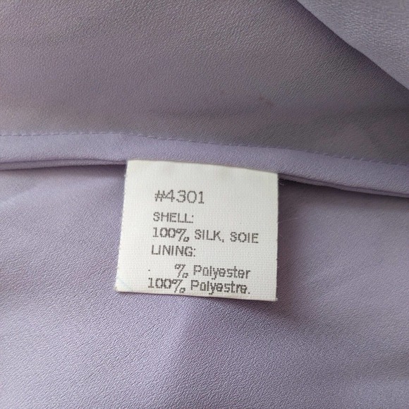 Elegant light pink lavender purple ombre silk maxi gown - Picture 15 of 16